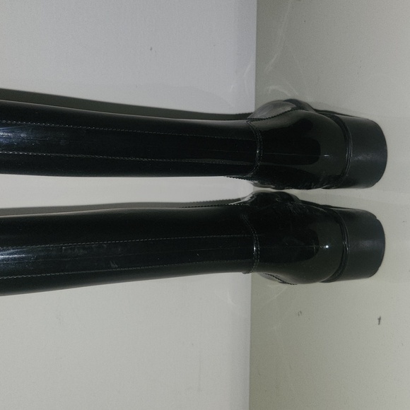 Sam Edelman Sydney Black Glossy & Matte Tall Rain Boots Woman's Size 7 - Picture 3 of 6
